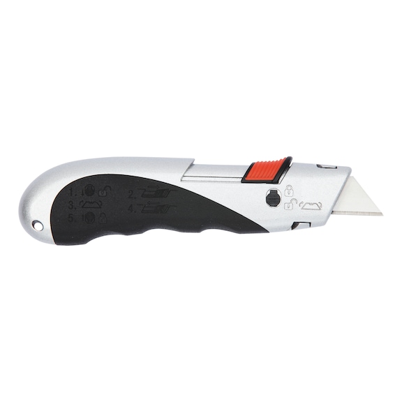3-component safety knife With fully automatic blade retraction after cutting - SAFEKNFE-SELFRELEASE-W.BLDE-L160MM