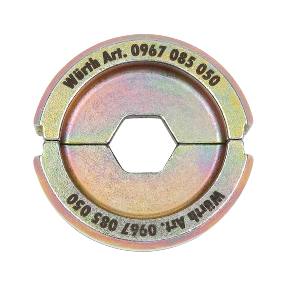 Half-shell hexagon crimping insert - CRMPINRT-F.HEX-DIN-50SMM