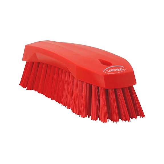 Brosse de lavage L, poils durs - BROSSE MAIN L DURE ROUGE 130 MM