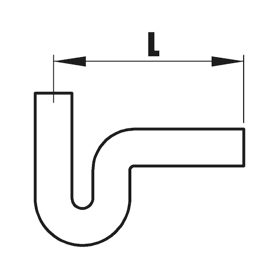 Siphon pour tuyau long chromé - 3