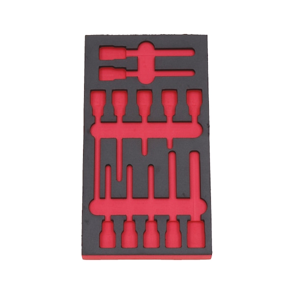 Foam insert for 3/8-inch and 1/4-inch socket wrench assortment
