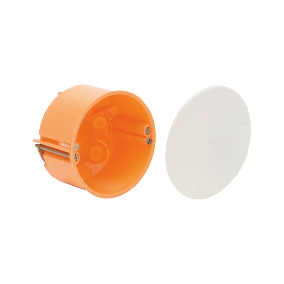 Cavity wall connection box With universal VDE screw cover - CWL-JUNCBOX-VDE-H54MM/D74MM