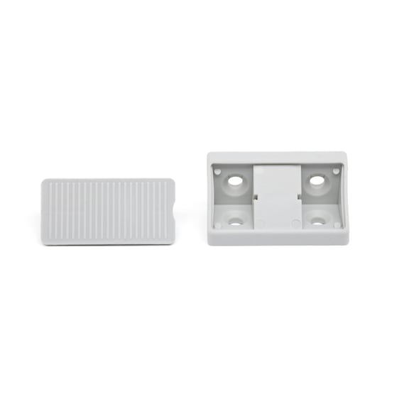 Corner joint with cover - CRNCON-FRNCNST-PLA-TAP-R7035-LIGHTGREY