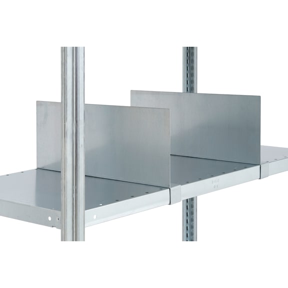 Compartment dividers for steel shelves - 2