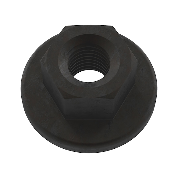 Hexagon weld nut with flange ISO 21670, steel, plain - 1