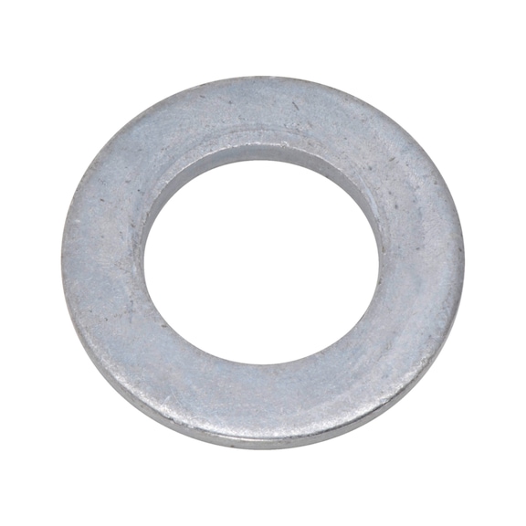 Flat washer without chamfer DIN EN ISO 7089, steel, hot-dip galvanised (hdg) - 1