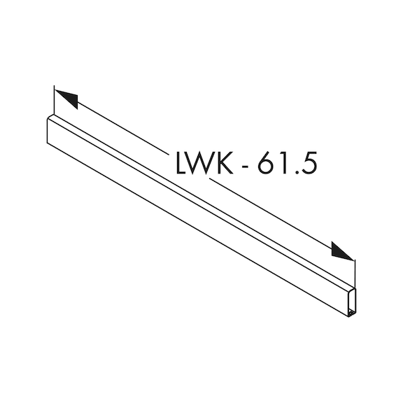 Staffa per divisorio per ringhiera rettangolare  - 3