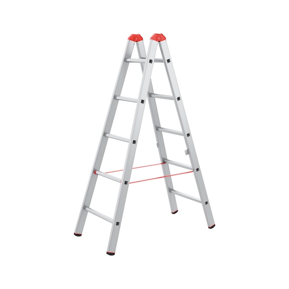 Aluminium standing ladder with rungs - STANDLDR-ALU-2X5RUNGS