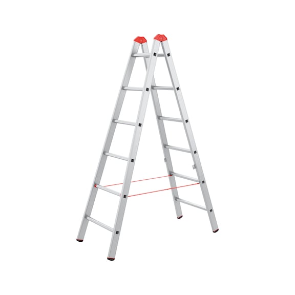 Hliníkový dvojitý rebrík so stupňami - REBRIK-ALU-2X6STUP.