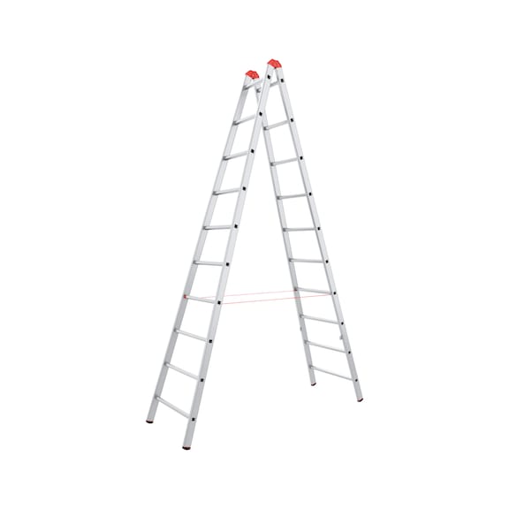 Hliníkový dvojitý rebrík so stupňami - REBRIK-ALU-2X10STUP.