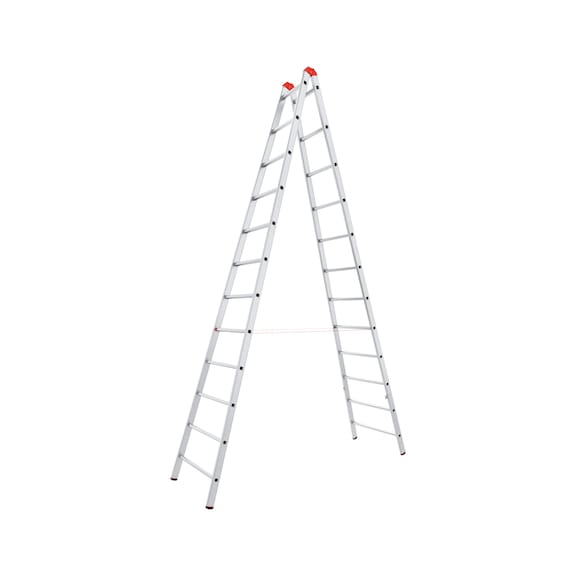 Aluminium standing ladder with rungs - STANDLDR-ALU-2X12RUNGS