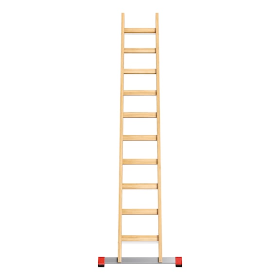 Wooden single ladder with rungs - LANDLDR-WOOD-TRAV-10RUNGS