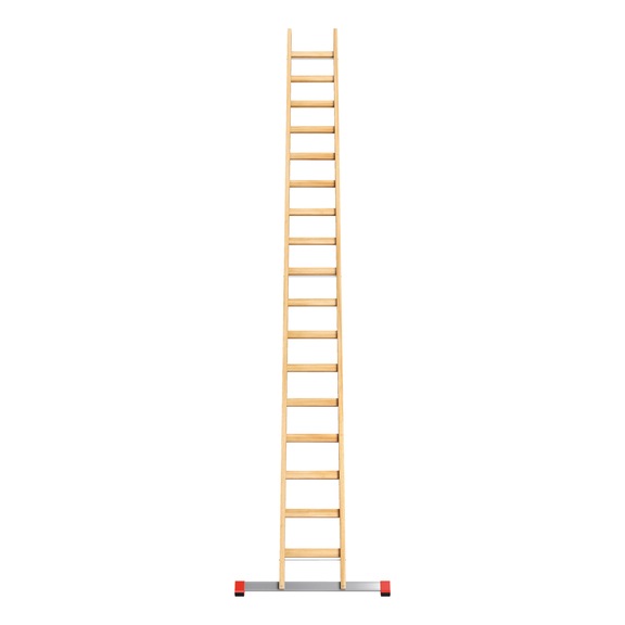 Wooden single ladder with rungs - SINGLLDR-WOOD-TRAV-17RUNGS