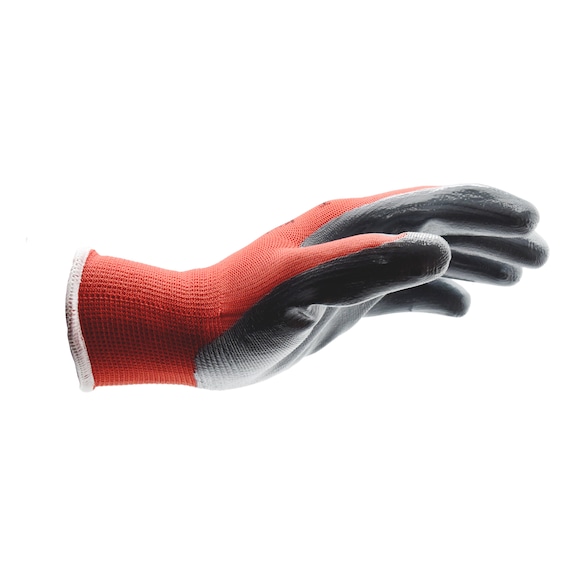 Ochranné rukavice Červená barva, nitril - 1