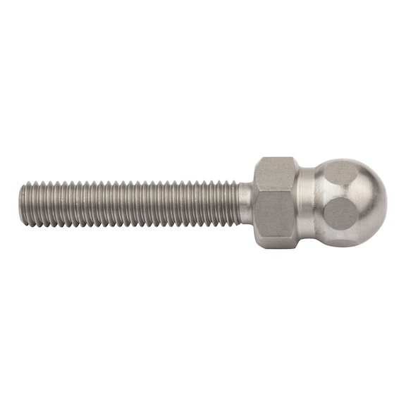 Threaded fitting, stainless steel, with ball joint - 1