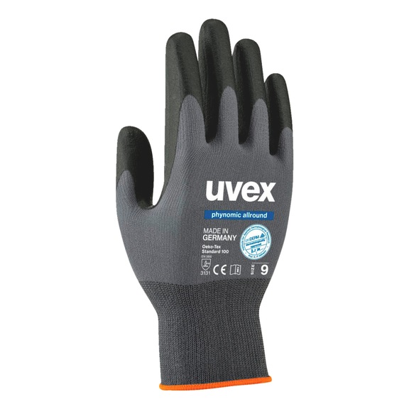 Protective glove, knitted and coated uvex phynomic allround 60049 - GLOV-UVEX-PHYNOMIC-ALLR.-60049-SZ8