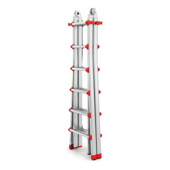 Professional aluminium telescopic ladder - TELELDR-PROFI-ALU-4X6RUNGS