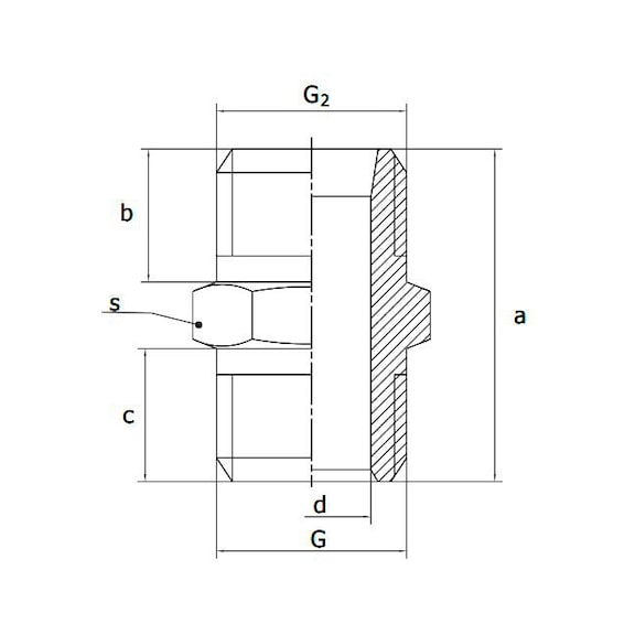 Fitting Edelstahl, 16001 - DPNPL-AG-EDST-G3/4