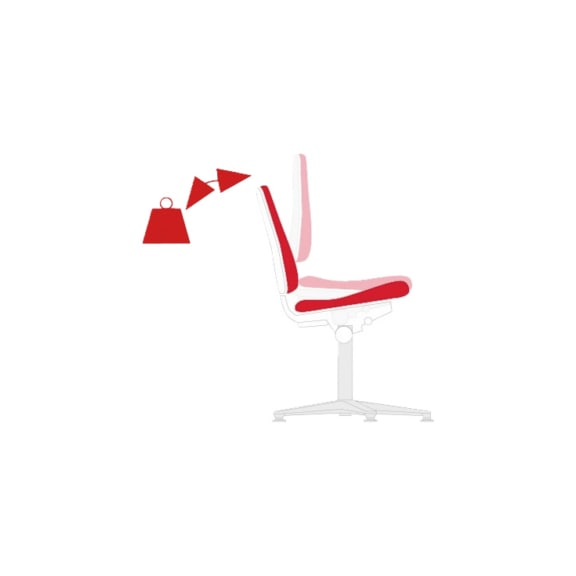 Swivelling work chair PRO with fabric cover - 8