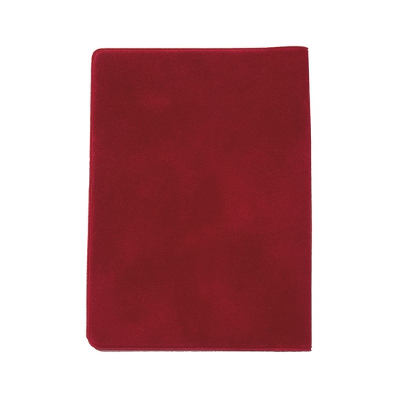 Velour driving licence wallet - HOLD-PRNT-VELOUR-RED-1COL