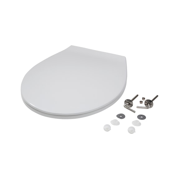 Toilet seat With stainless steel hinges - TOILSEAT-THERMOPLAST-MASSIVE-WHITE