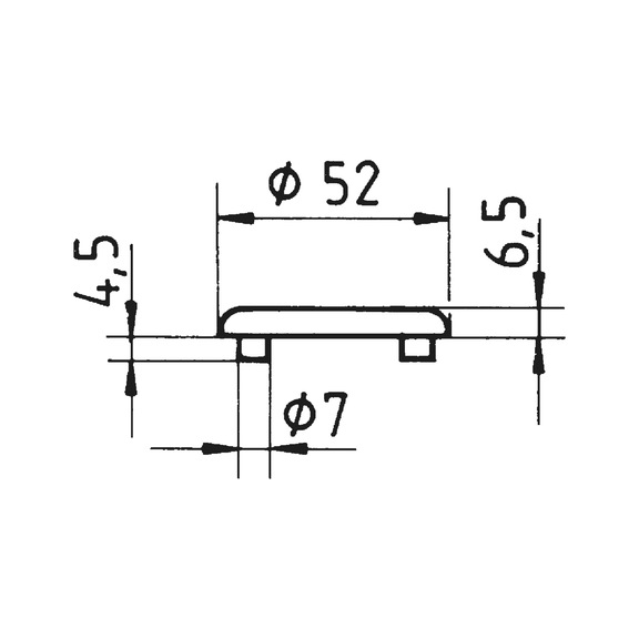 Handle escutcheon pair Rounded - DH-ZD-DHROS-ROUND-(CR)