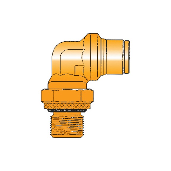 Angle connector inch pipe with male thread - 2