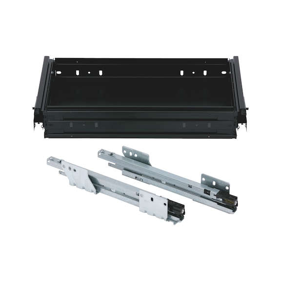 OrgaAer wide drawer Unit width: 600 mm - ORGASYS-WIDE-SLFCL-BLACK-W600-L400