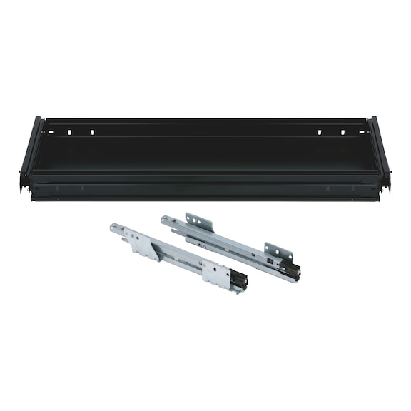 OrgaAer wide drawer Unit width: 1000 mm - ORGASYS-WIDE-SFTCL-BLACK-W1000-L300