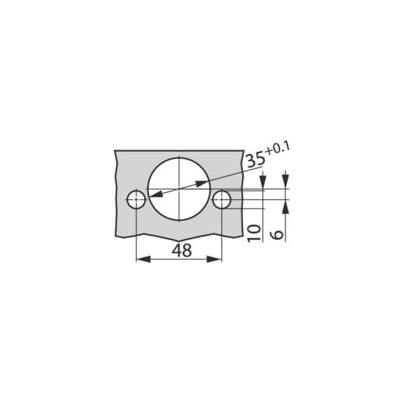 Verborgen scharnier TIOMOS Impresso 155 Ingebouwde vingerbeveiliging, opent niet verder dan diameter van 7 mm - 3