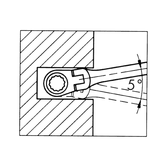 Ratschen-Ring-Maulschlüssel metrisch flexibler Ratschenkopfmit  POWERDRIV<SUP>®</SUP>-Antrieb - 4