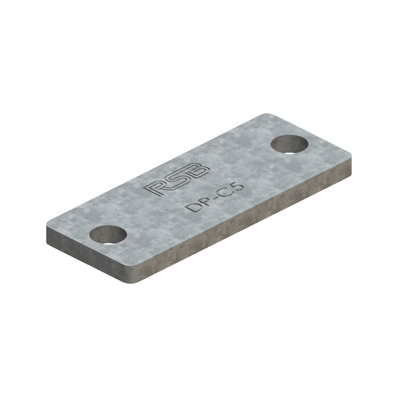 Cover plate DIN 3015-2, single version (DP-A), W.TEC series - 1