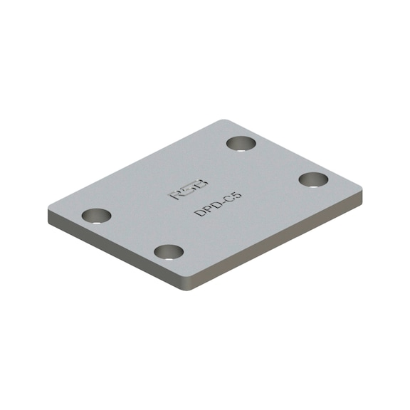 Deckplatte DIN 3015-2, Doppelte Ausführung (DP-S), W.TEC-Serie - DEPL-DIN3015-2-S-W1-GR4