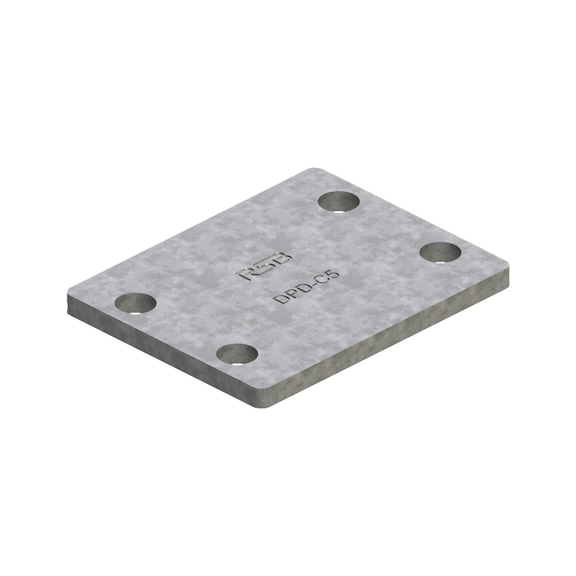 Deckplatte DIN 3015-2, Doppelte Ausführung (DP-S), W.TEC-Serie - DEPL-DIN3015-2-S-W1-(DSP)-GR7