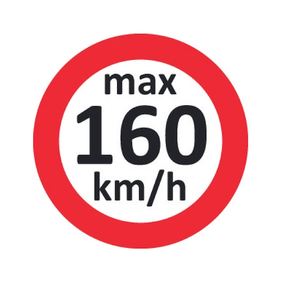 Snelheidssticker Voor winterbanden - STICKER-SNELHEID-MAX-160KM/H