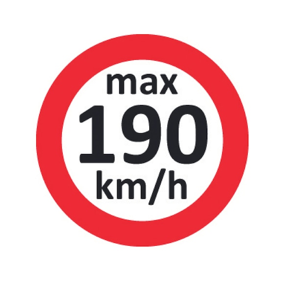 Snelheidssticker Voor winterbanden - STICKER-SNELHEID-MAX-190KM/H