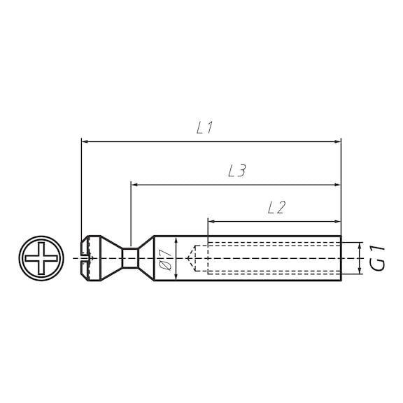 Doppelbolzen für Möbel-Verbinder SE 15 - 2
