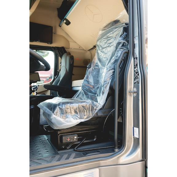 Housse de protection de siège pour camion - SEATPROT-WHITE-L130-W82CM-200PCS
