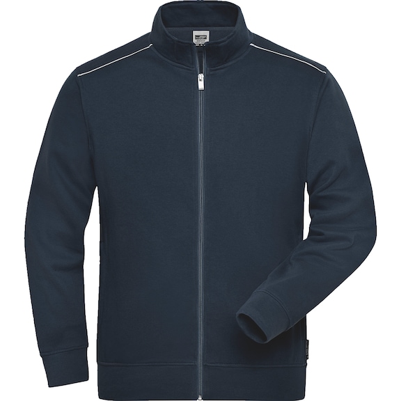 Work jacket Daiber JN894 men's workwear sweat jacket - SOLID - SWEATJAC-DAIBER-JN894-NAVY-R&S-5XL-SPC