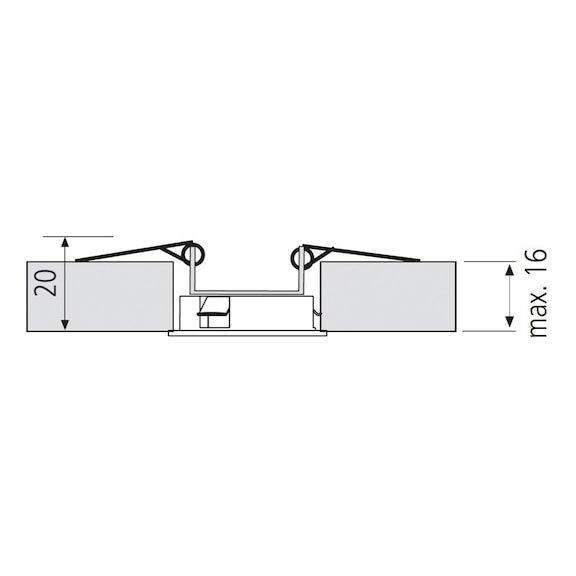 Montagefeder für EBL-24-8 für die Deckenmontage - MNTGFED-(F.LEUCHT-LED-EBL-24-8)