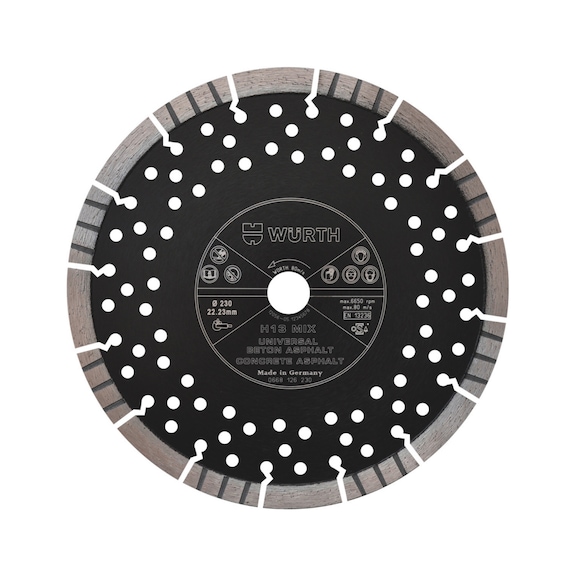 Universal diamond cutting disc  Concrete asphalt MIX  - 1