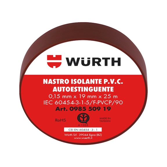 Nastro isolante HIGH QUALITY - NASTRO ISOL.PVC IMQ MARRONE 19MMX25M