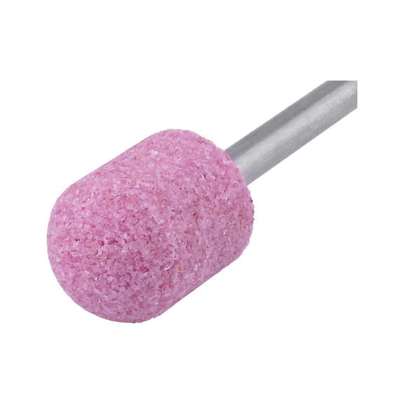 特种熔融氧化铝打磨头，粉色 - 圆柱球体刚玉磨头-S6MM-D20-WL25MM