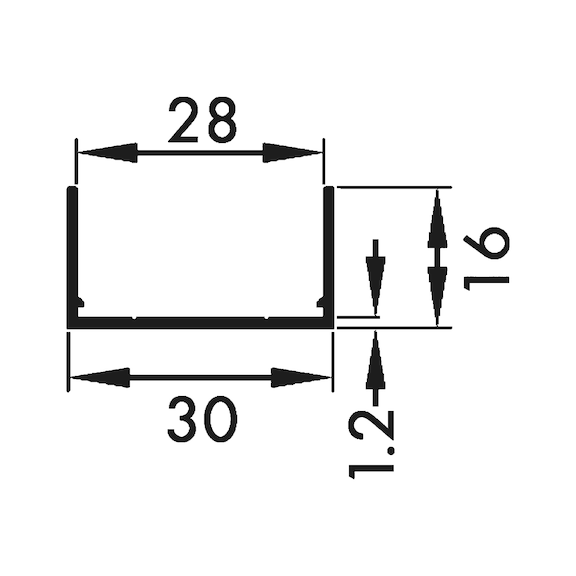 Frame- en lateraal eindprofiel Voor GSB 25/50 schuifdeurbeslag - 2