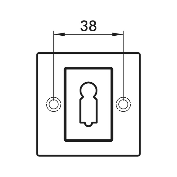 Dverová kľučka Rozetové kovanie ZD 40 - KLUCKA DVER. ZD 40 BB (CR) (A2 OPTIK)