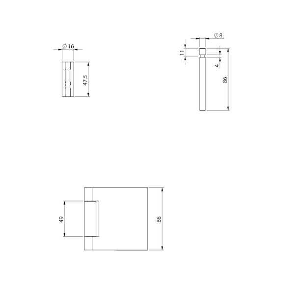 Standard form B glass door set - 9