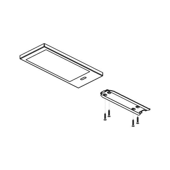 LED-Unterbauleuchte UBL-24-5-MS mit Schalter, zum Anschrauben - 2