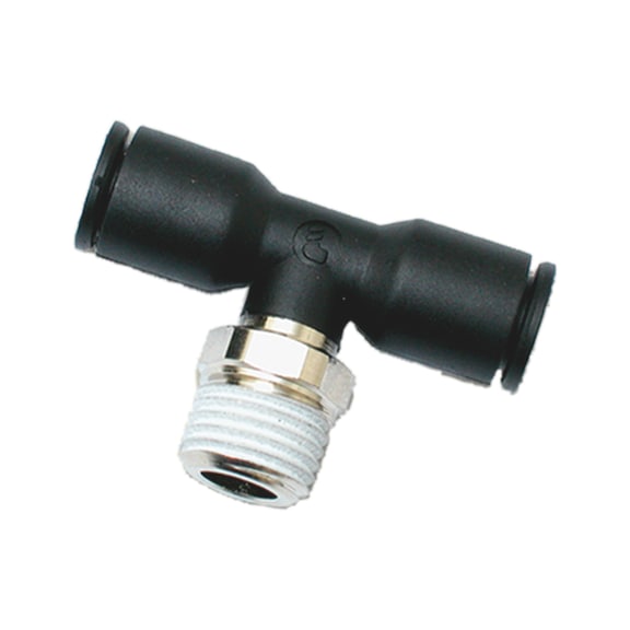 T-piece pneumatic connector LF 3000 with male thr.