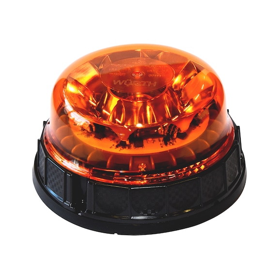 LED rotating beacon with carbon look  