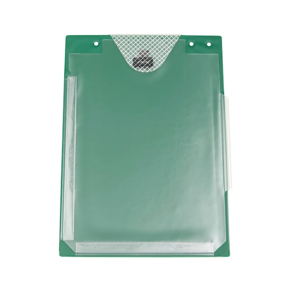 Order protector with rip-tape and hinge - PROTPOKT-FOR-ORDER-HOKLP-FOLD-GREEN
